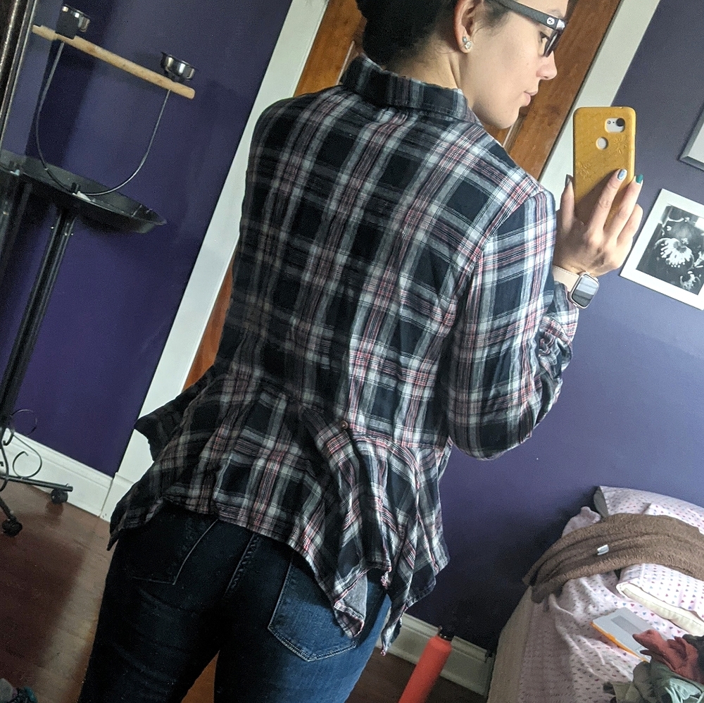 Hazel peplum flannel
